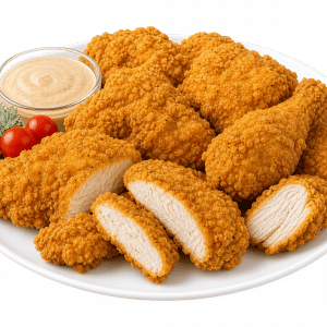 Fully Cooked Buttermilk Chicken Breast Pieces serving photo