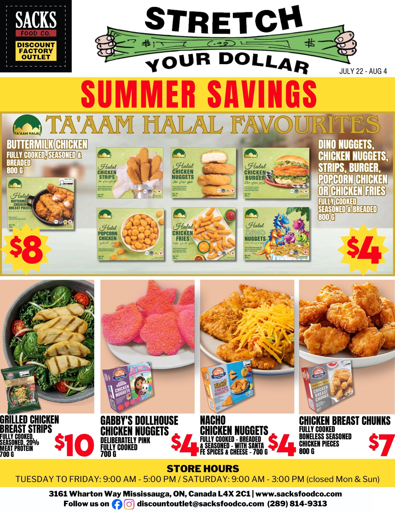 Sacks Food Co weekly flyer July 22 to August 4, 2026