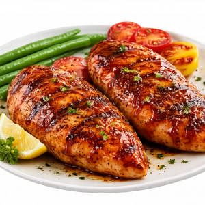 15% IQF Chicken Breast, BBQ Flavour