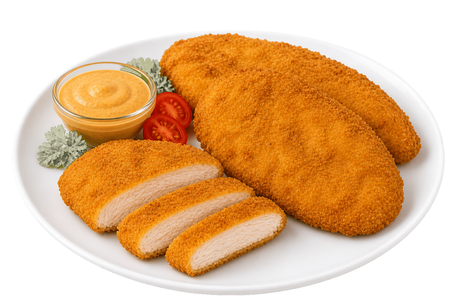 Zesty Breaded Chicken Breasts serving photo Zesty Breaded Chicken Breasts serving photo