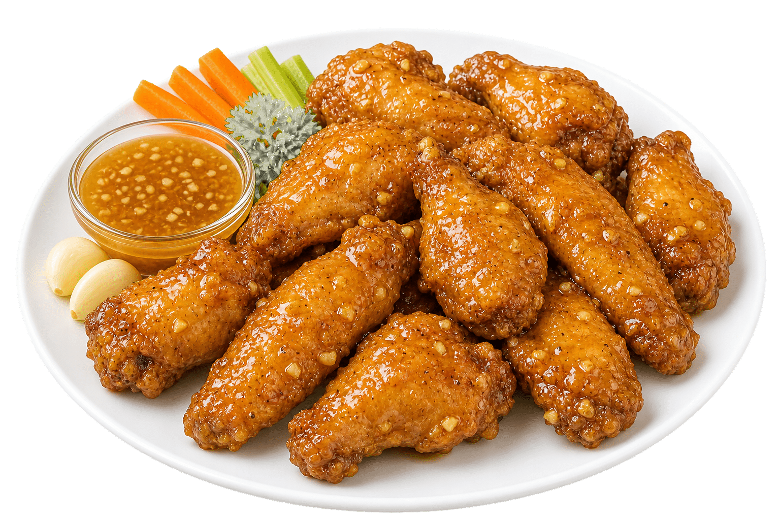 Honey Garlic Chicken Wings serving photo